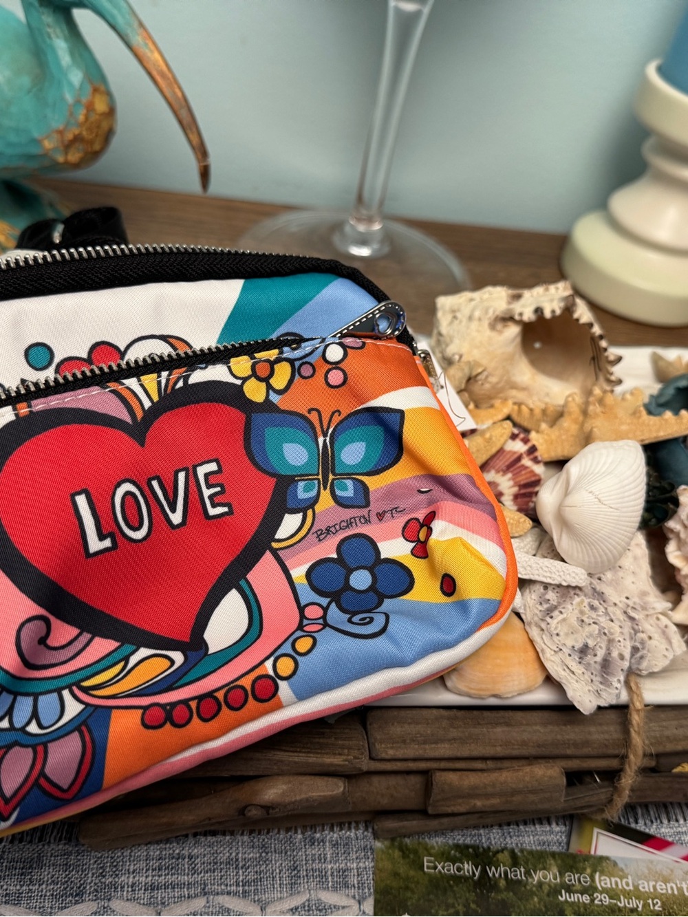 Brighton crossbody bag with a Colorful 'LOVE' Heart Print - Picture 14 of 14